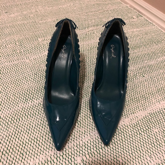 Qupid Shoes - Quipid Teal Pointed Toe Pumps